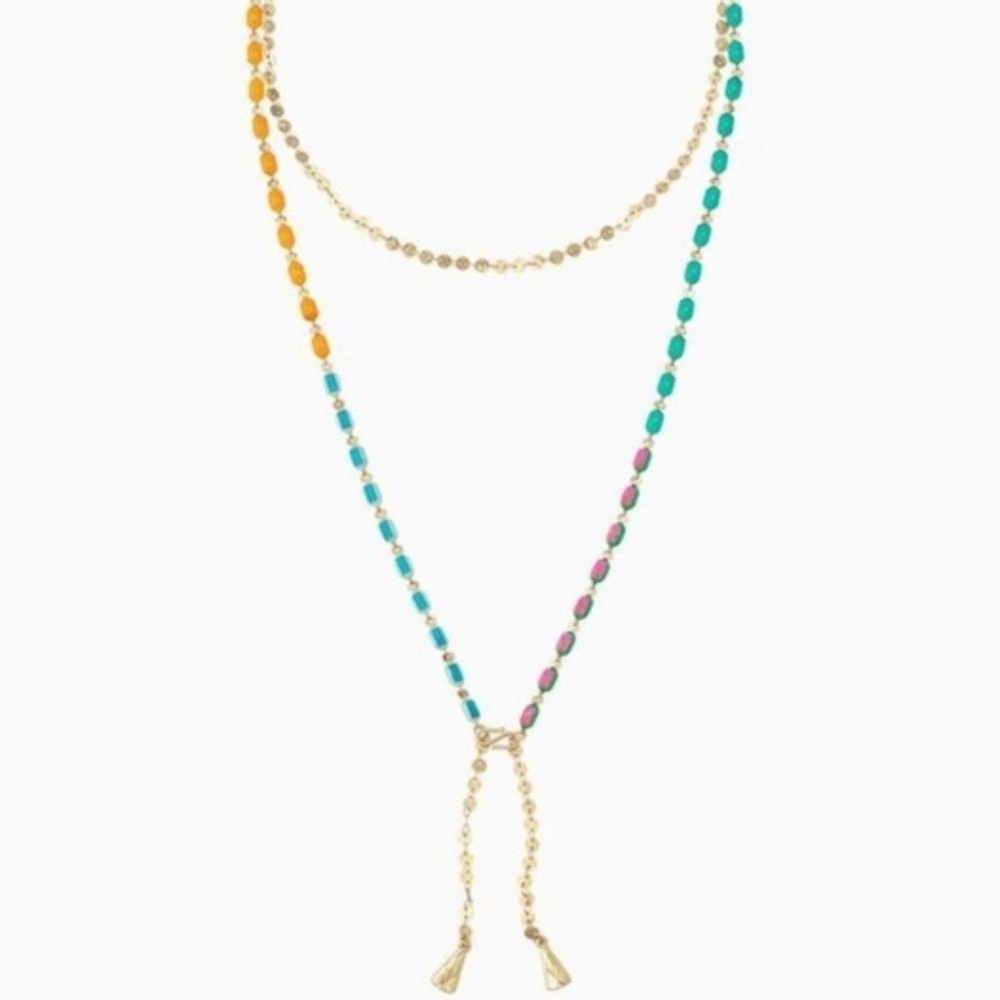 Stella & Dot | Dainty Gold Bracelet🌈Necklace VividBRIGHT Poppy - Picture 7 of 8